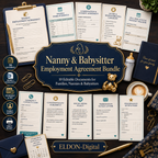 Nanny & Babysitter Employment Agreement Template Bundle