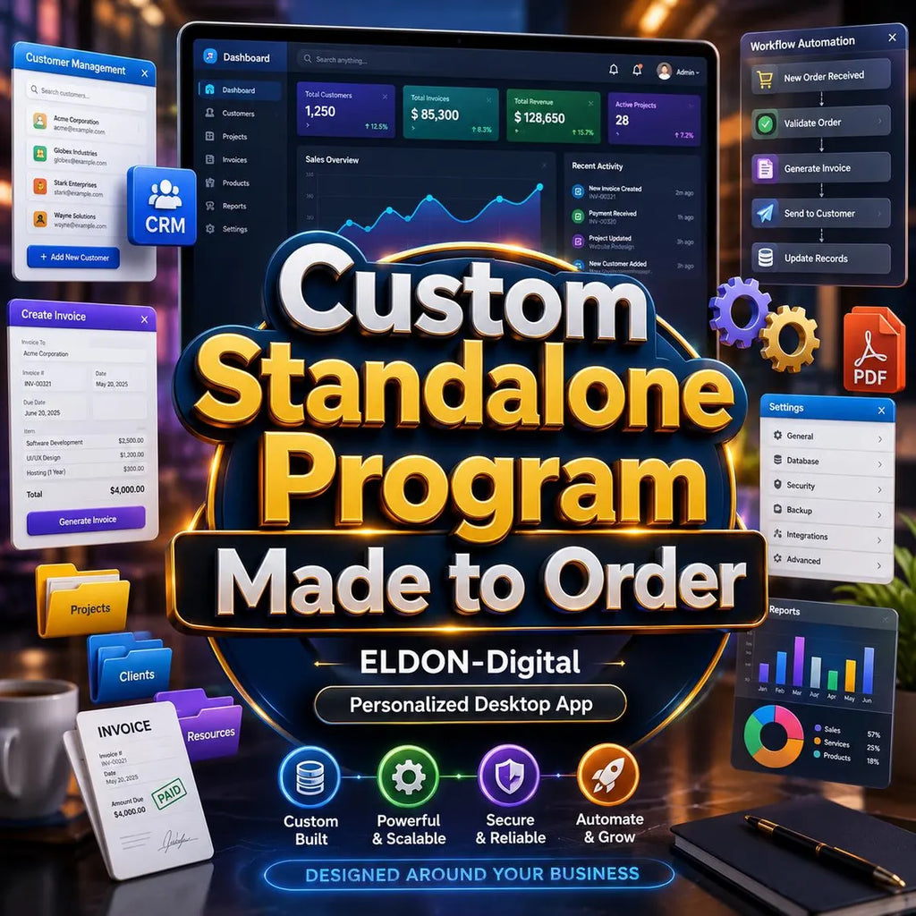 Custom standalone business software built around your needs