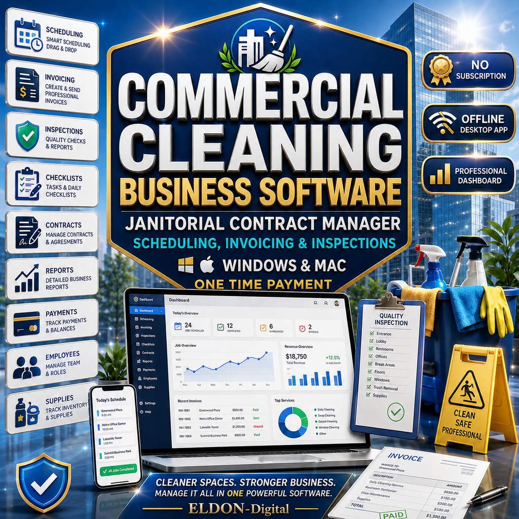 Commercial Cleaning Contract Manager