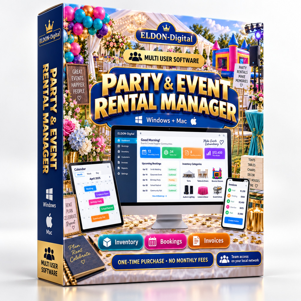 Party and Event Rental Manager