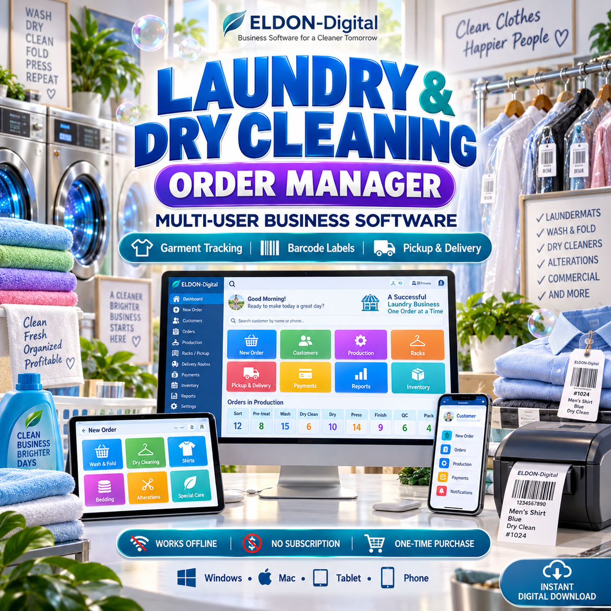 Laundry and Dry Cleaning Manager Software