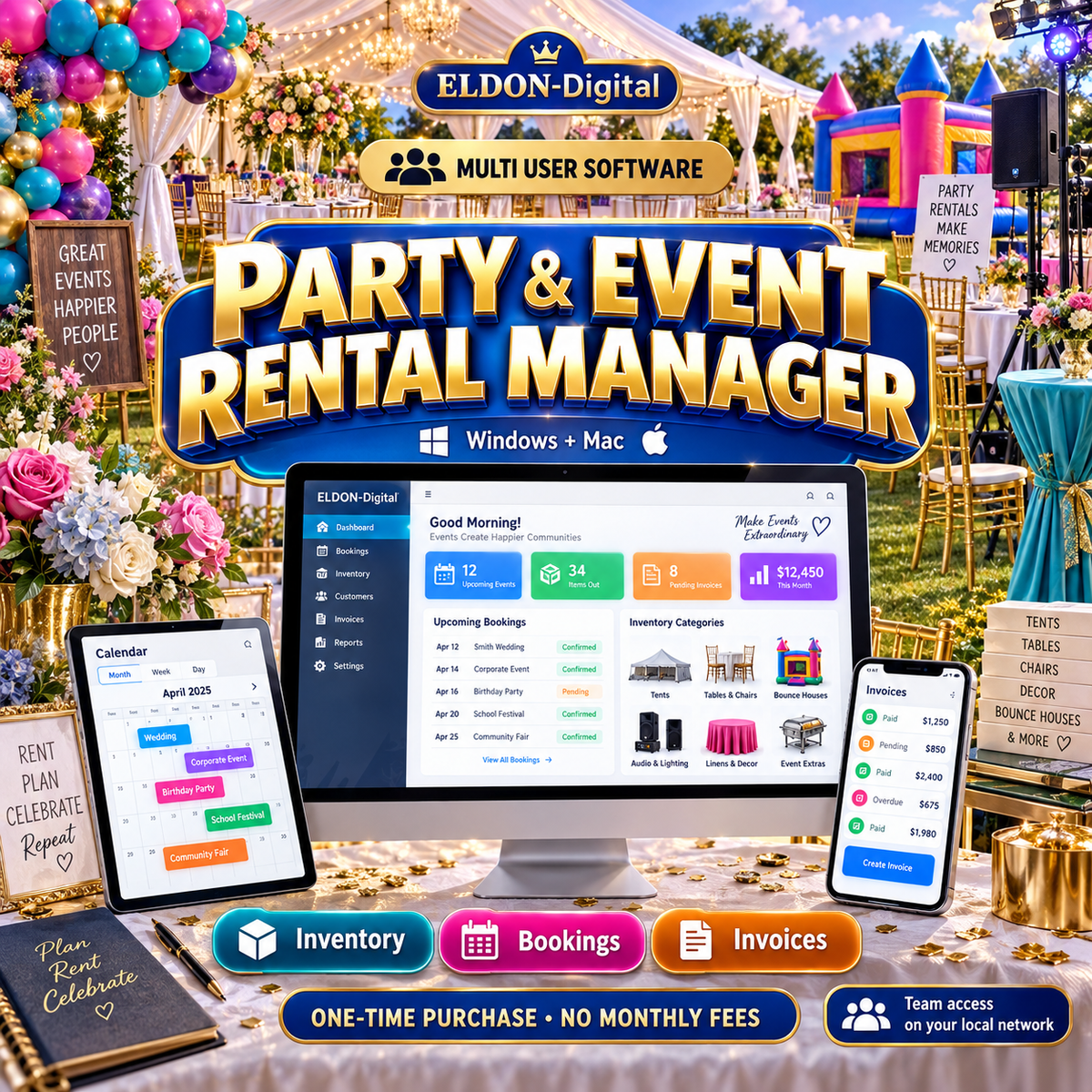 Party and Event Rental Manager