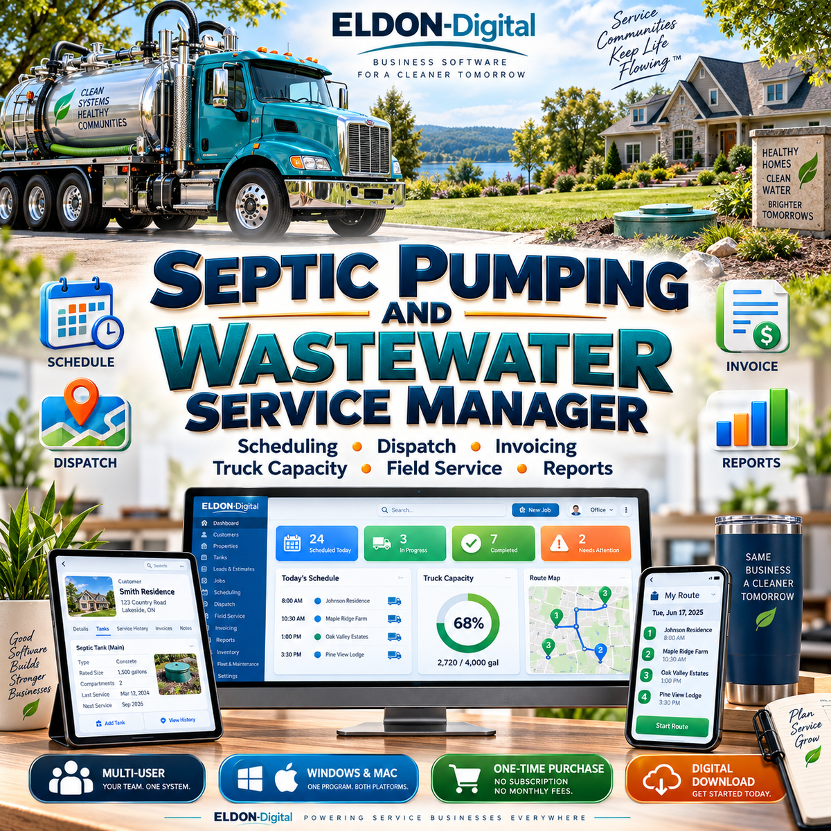 Multi-User Septic Pumping Software