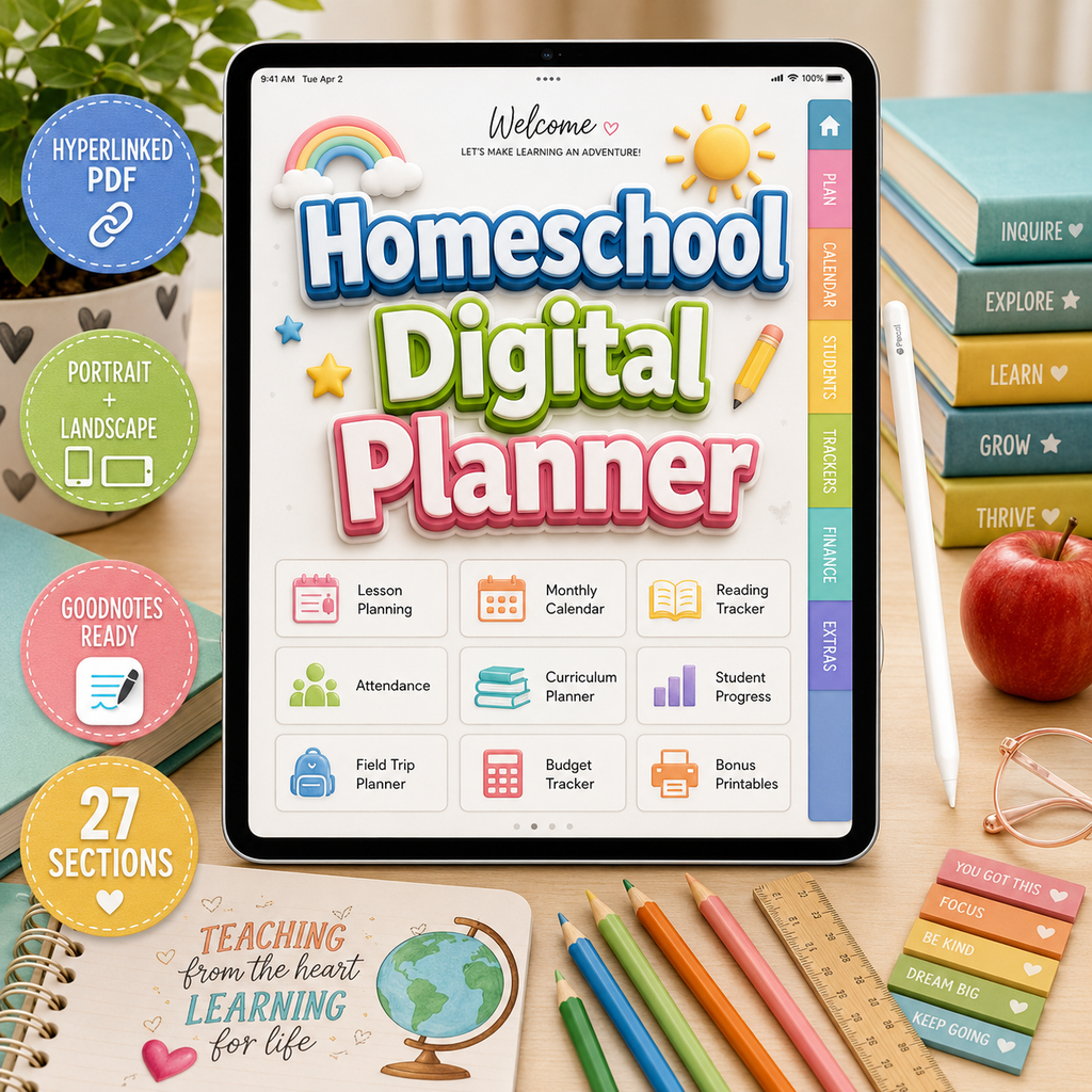 Homeschool Planner Digital Planner GoodNotes iPad