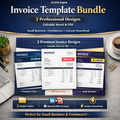 Invoice Template Bundle 3 Professional Designs