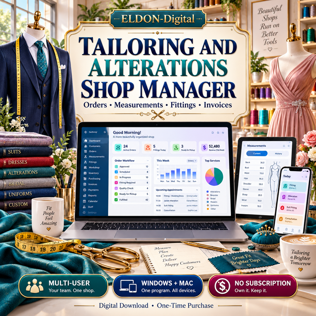Tailoring and Alterations Shop Manager Software