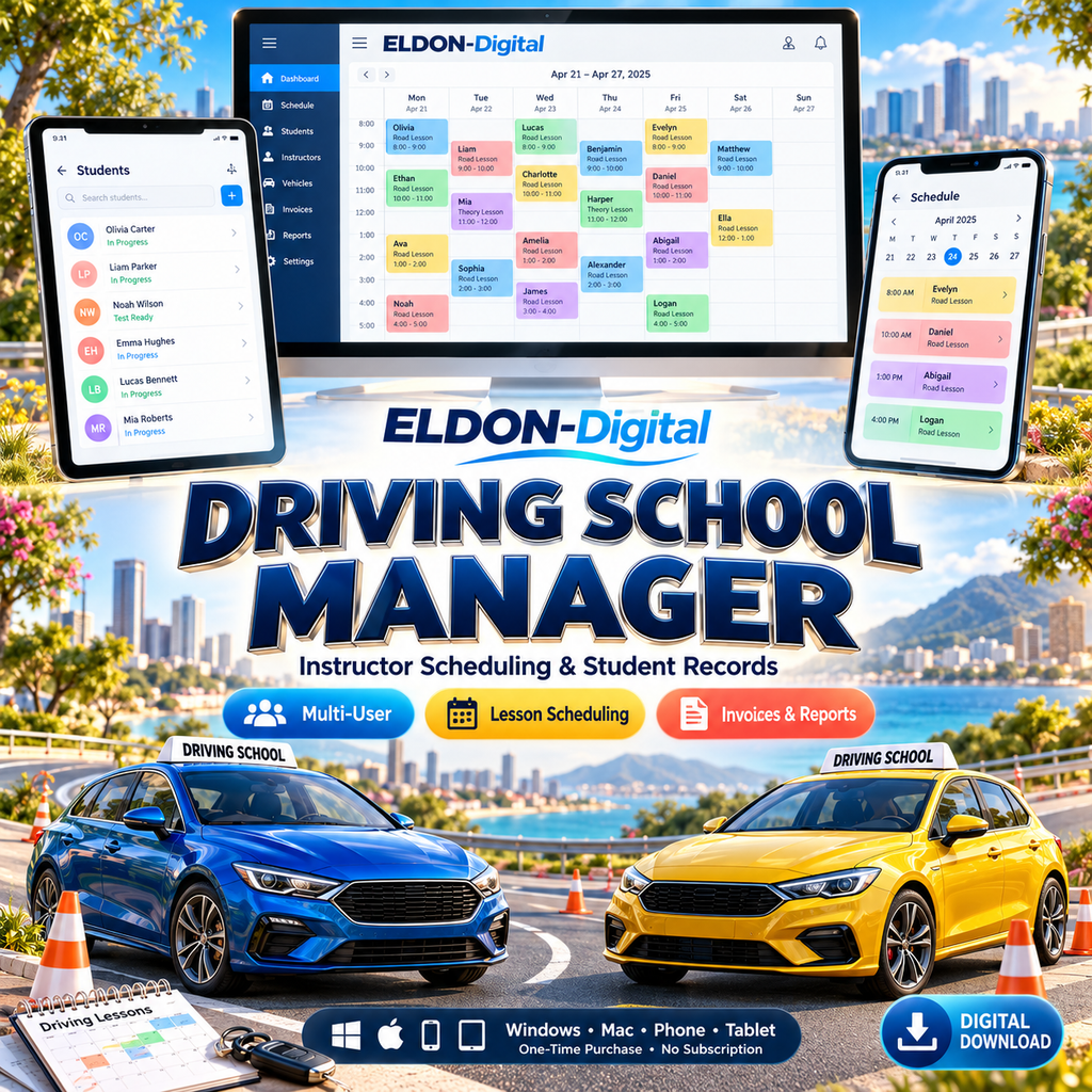 Driving School and Instructor Scheduling Manager Software