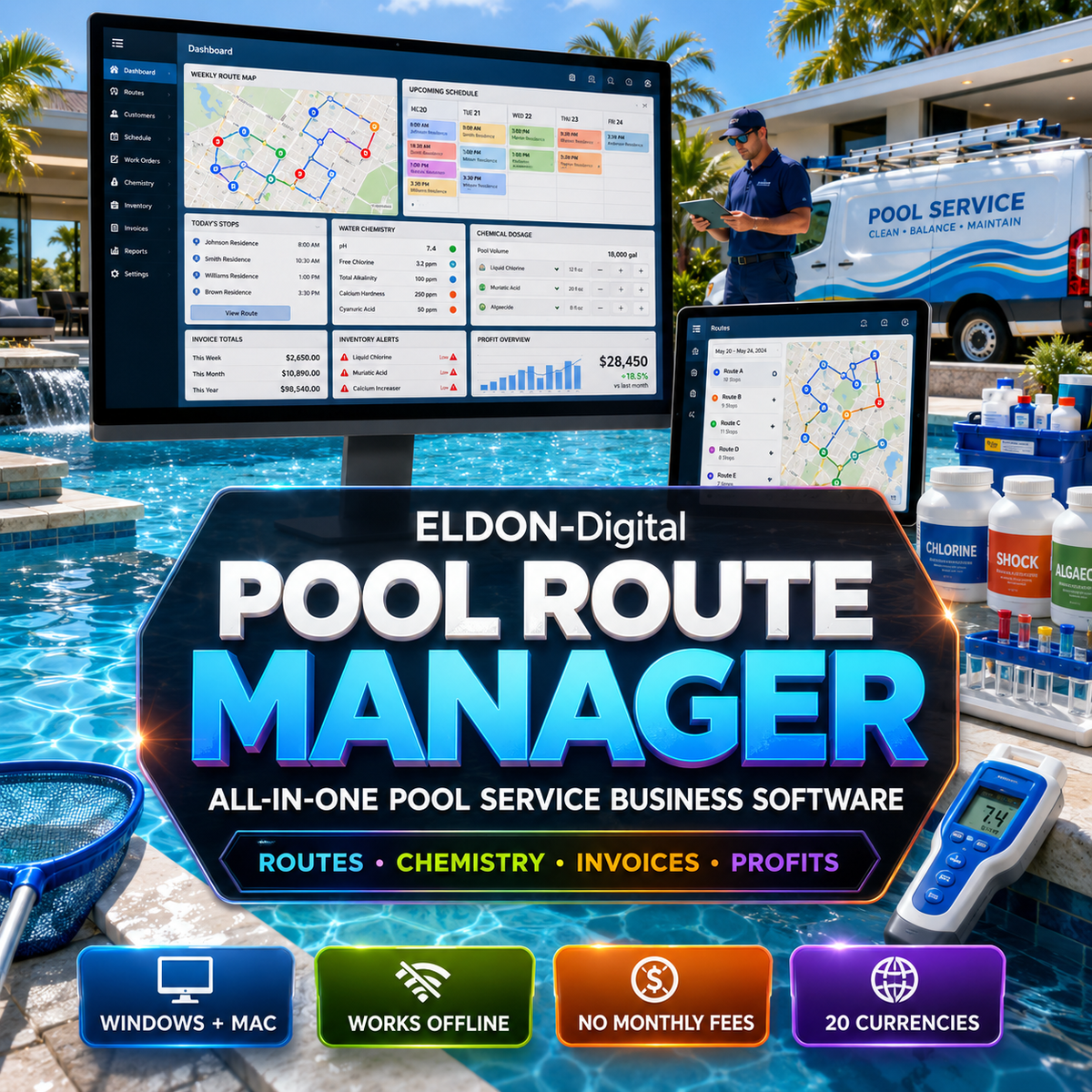 Complete Pool Service Business Software
