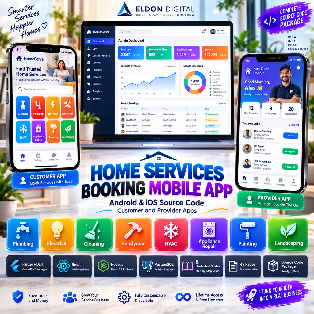 Home Services Booking Mobile App Source Code