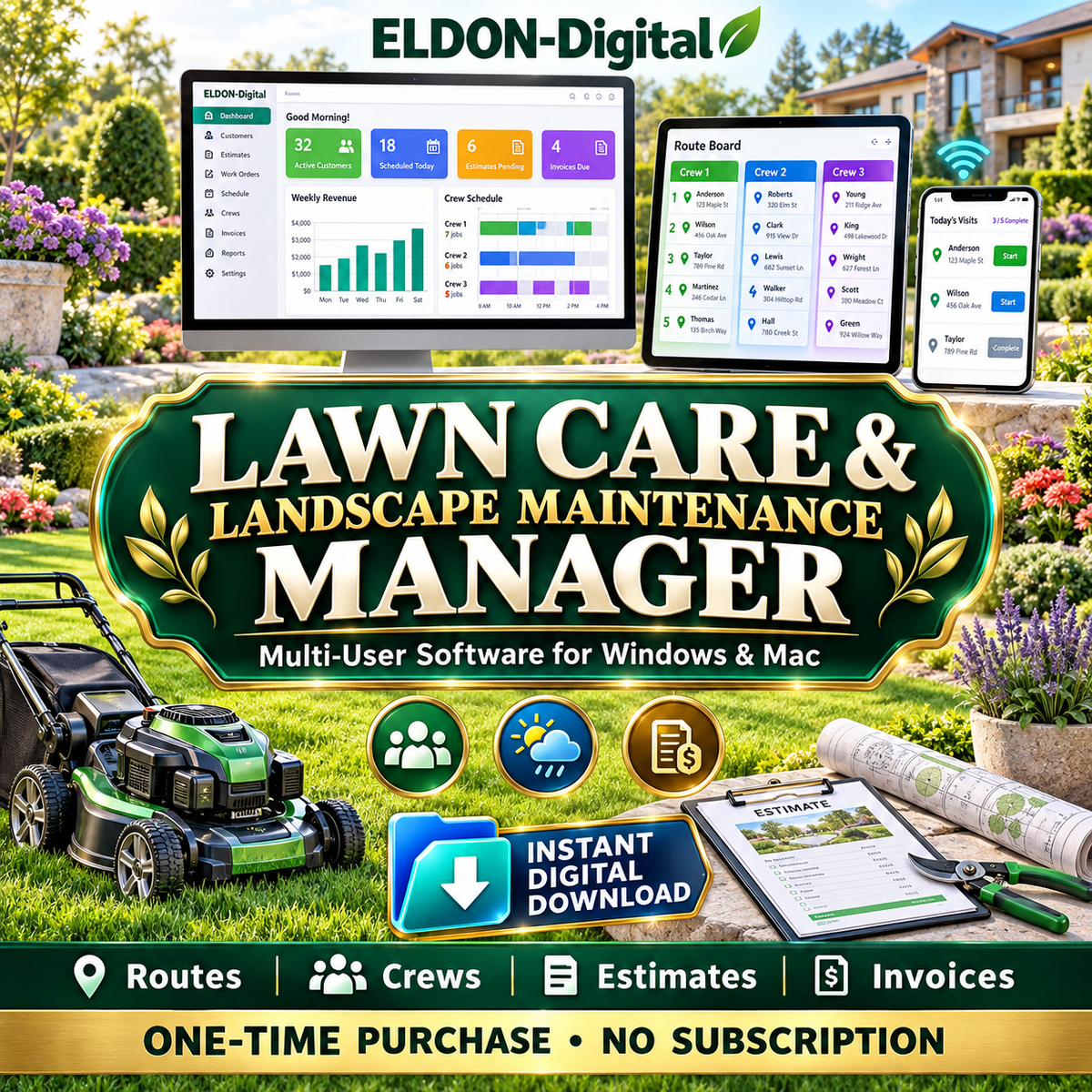 Lawn Care and Landscape Maintenance Manager