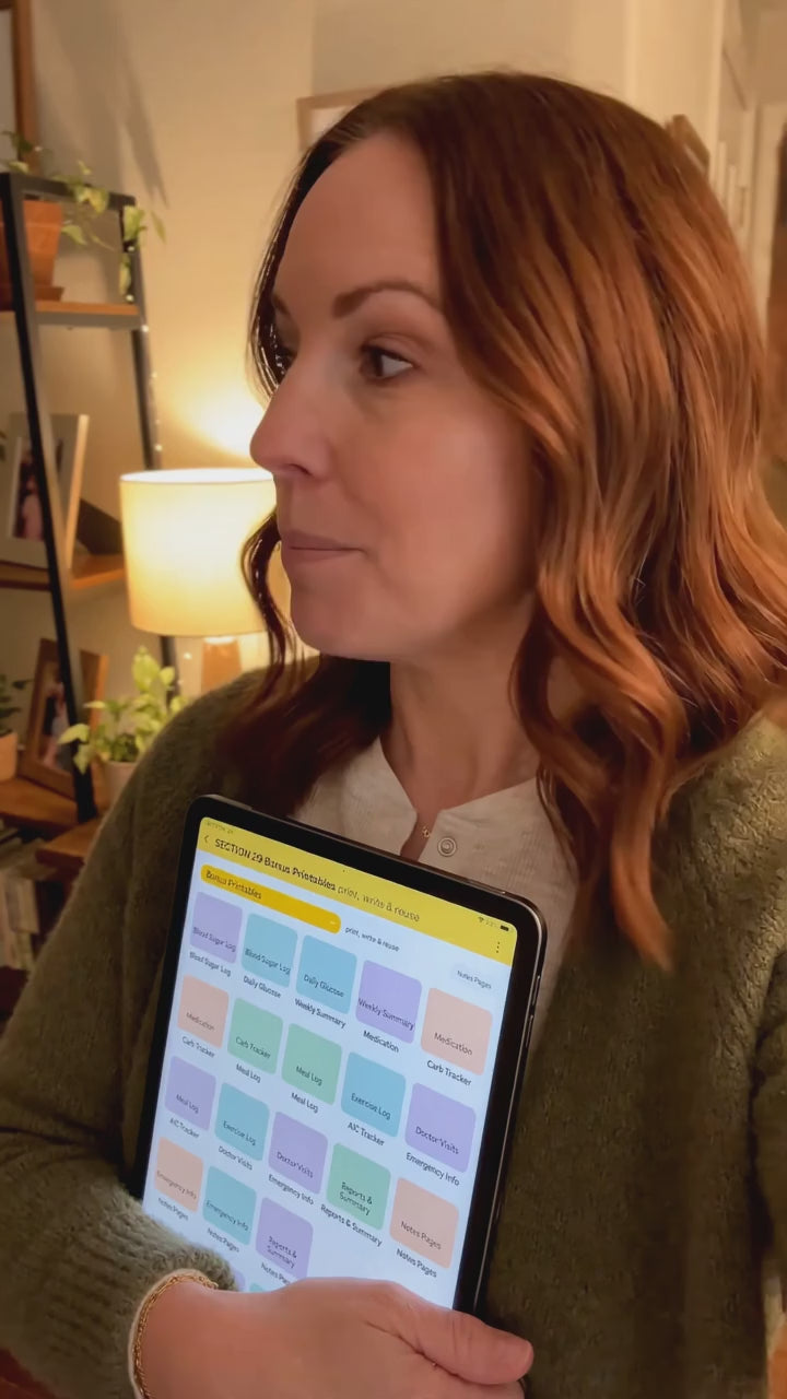 Diabetes Tracker Digital Planner GoodNotes iPad