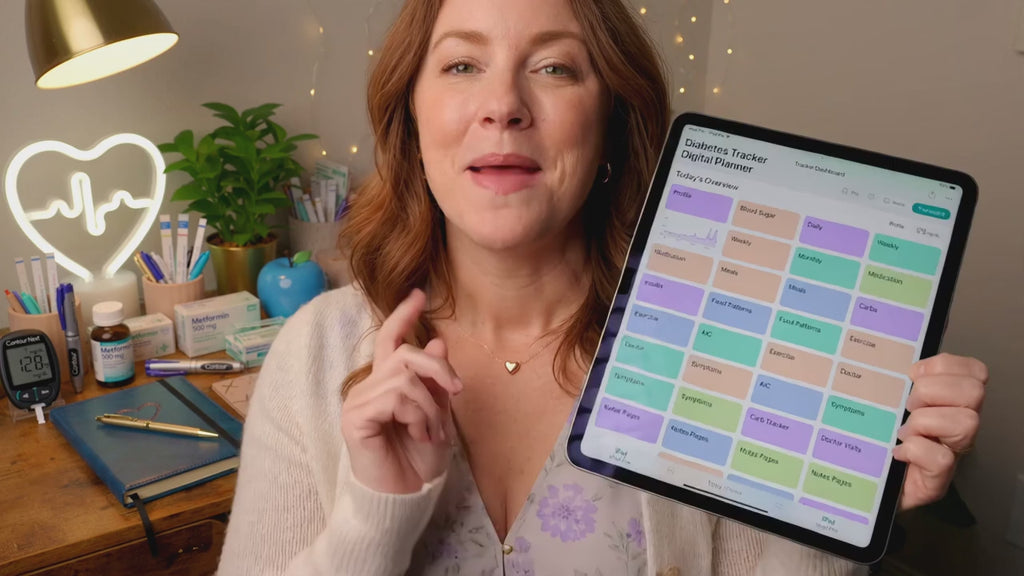Diabetes Tracker Digital Planner GoodNotes iPad