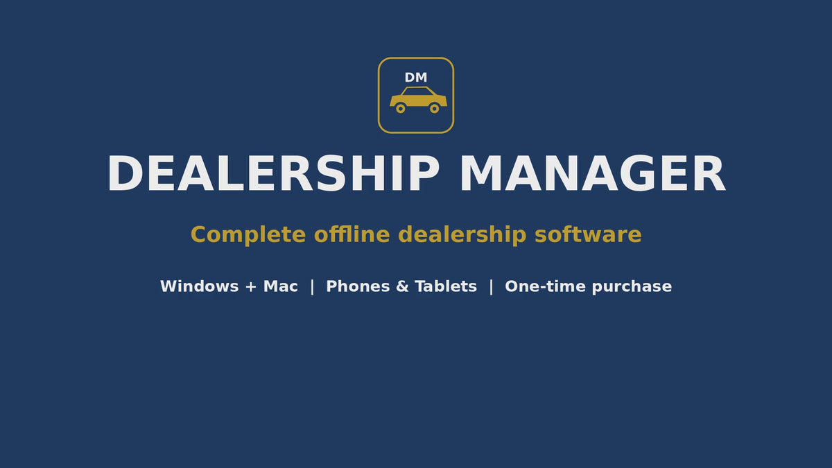 Multi-User Car Dealership Management Software
