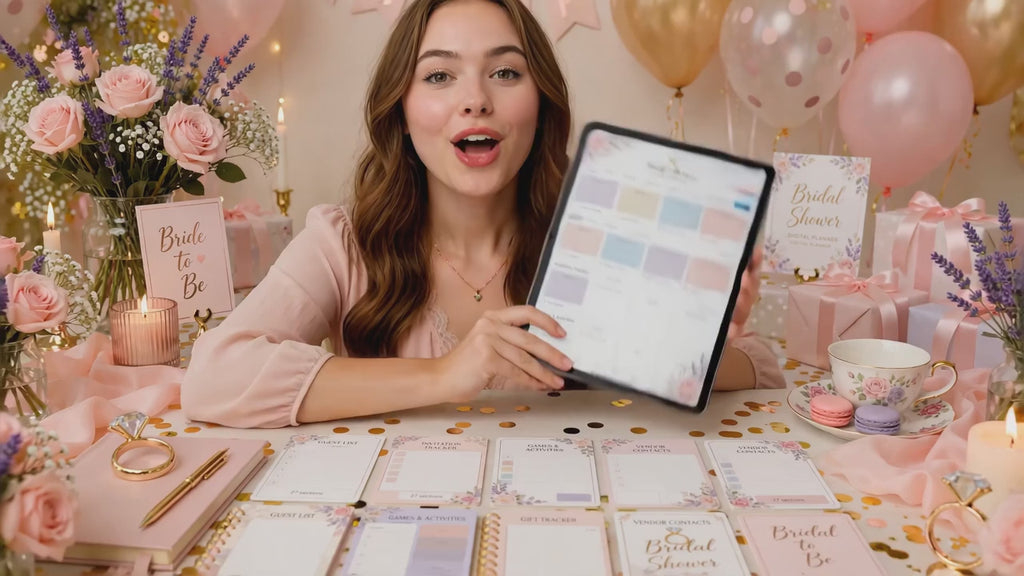 Bridal Shower Digital Planner GoodNotes iPad