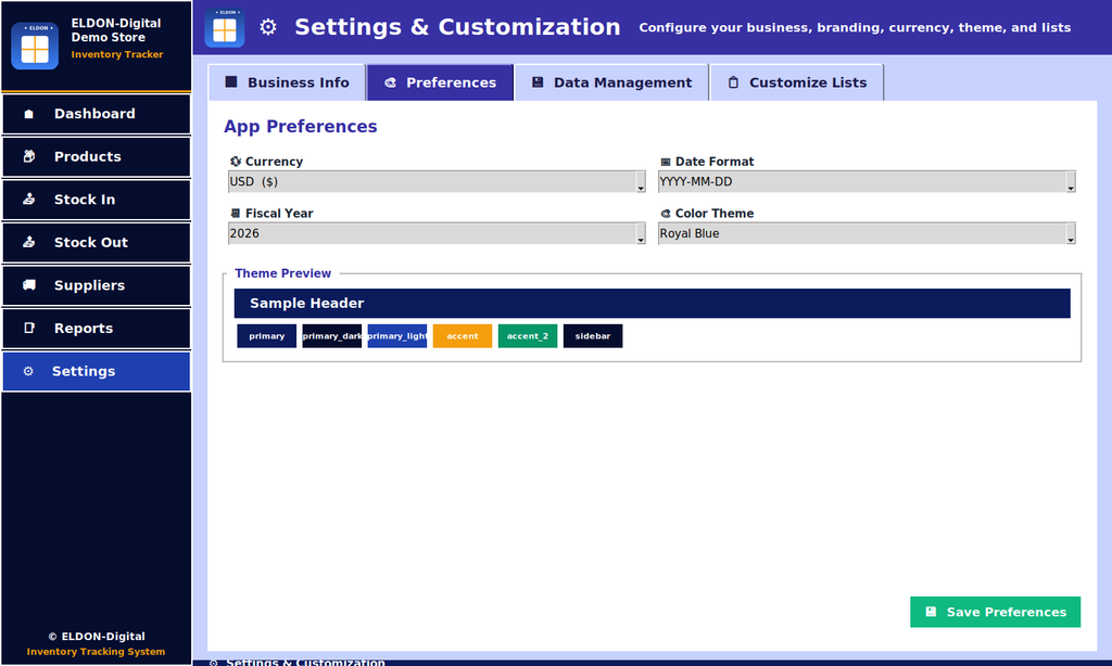 Stock Manager with Reports, Suppliers, and Barcodes