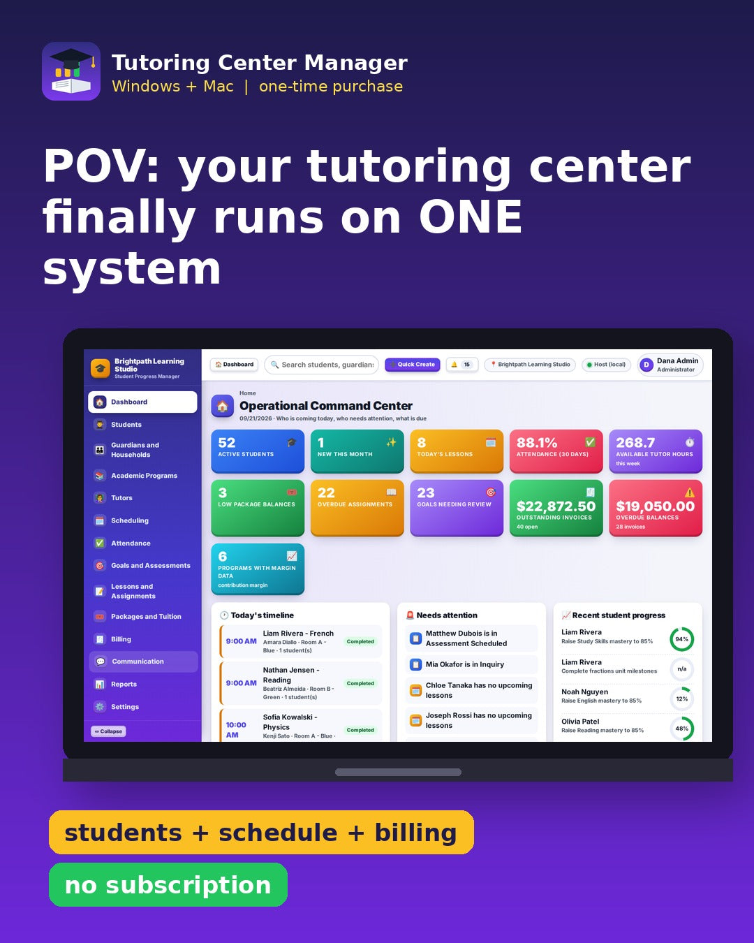 Tutoring Center Manager