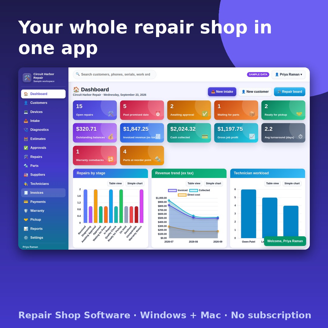Computer Repair and Electronics Service Manager