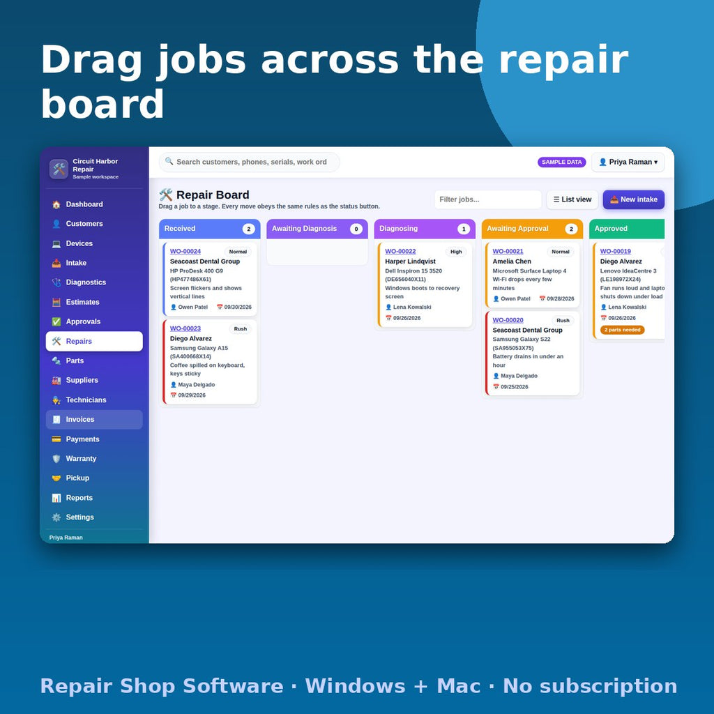 Computer Repair and Electronics Service Manager