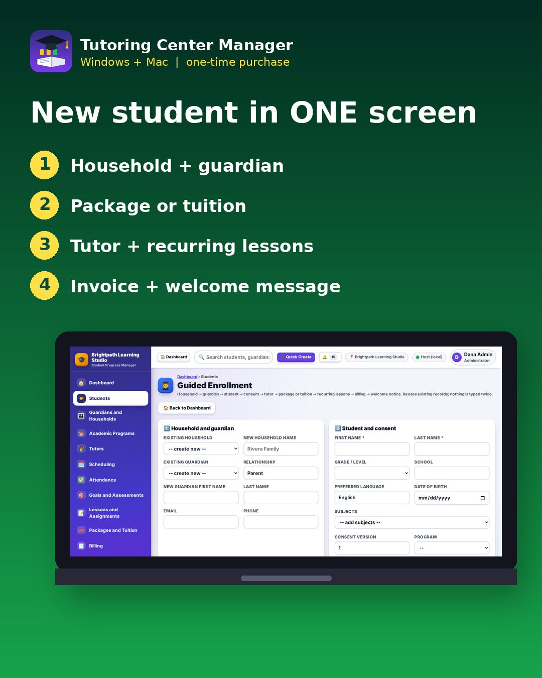 Tutoring Center Manager