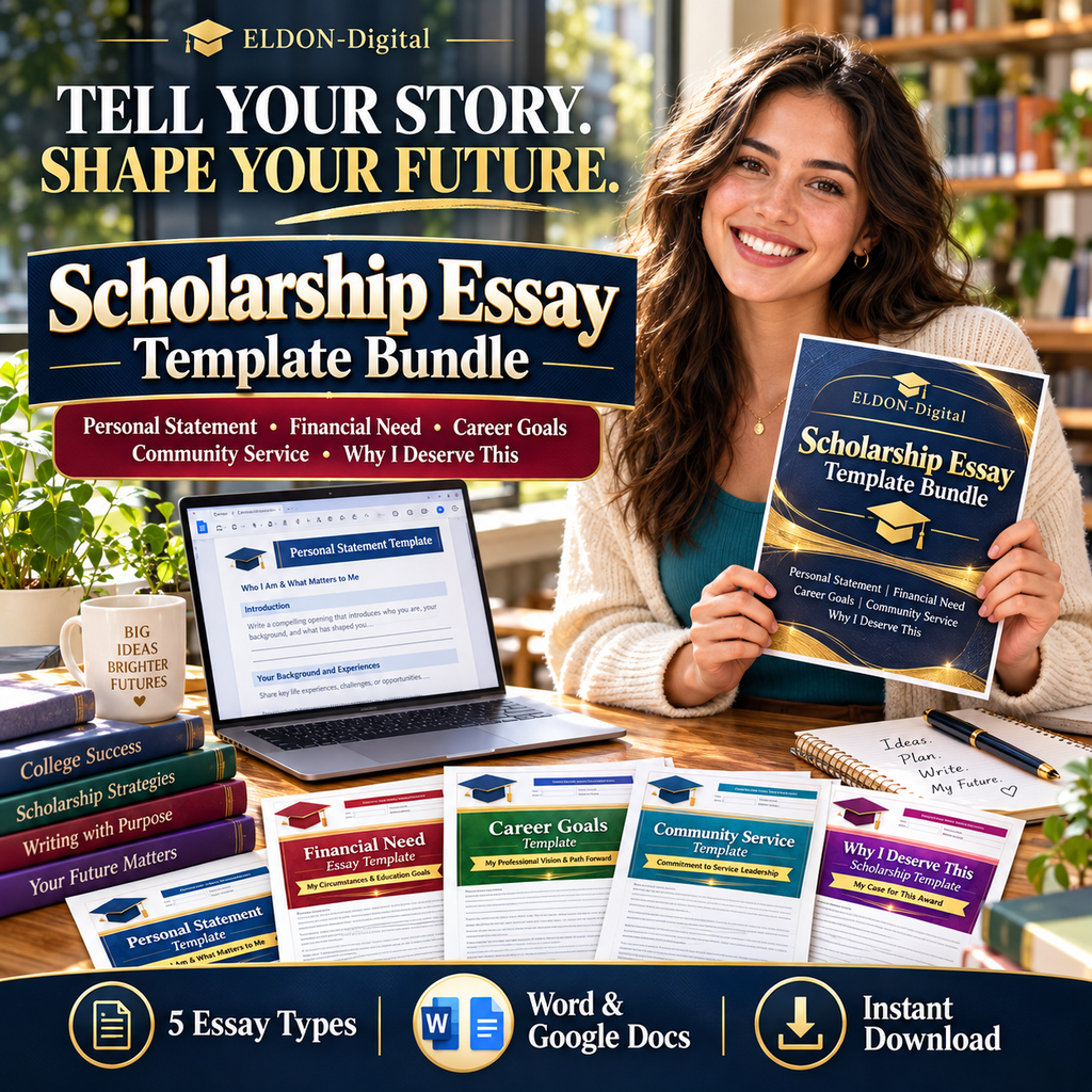 Scholarship Essay Template Bundle