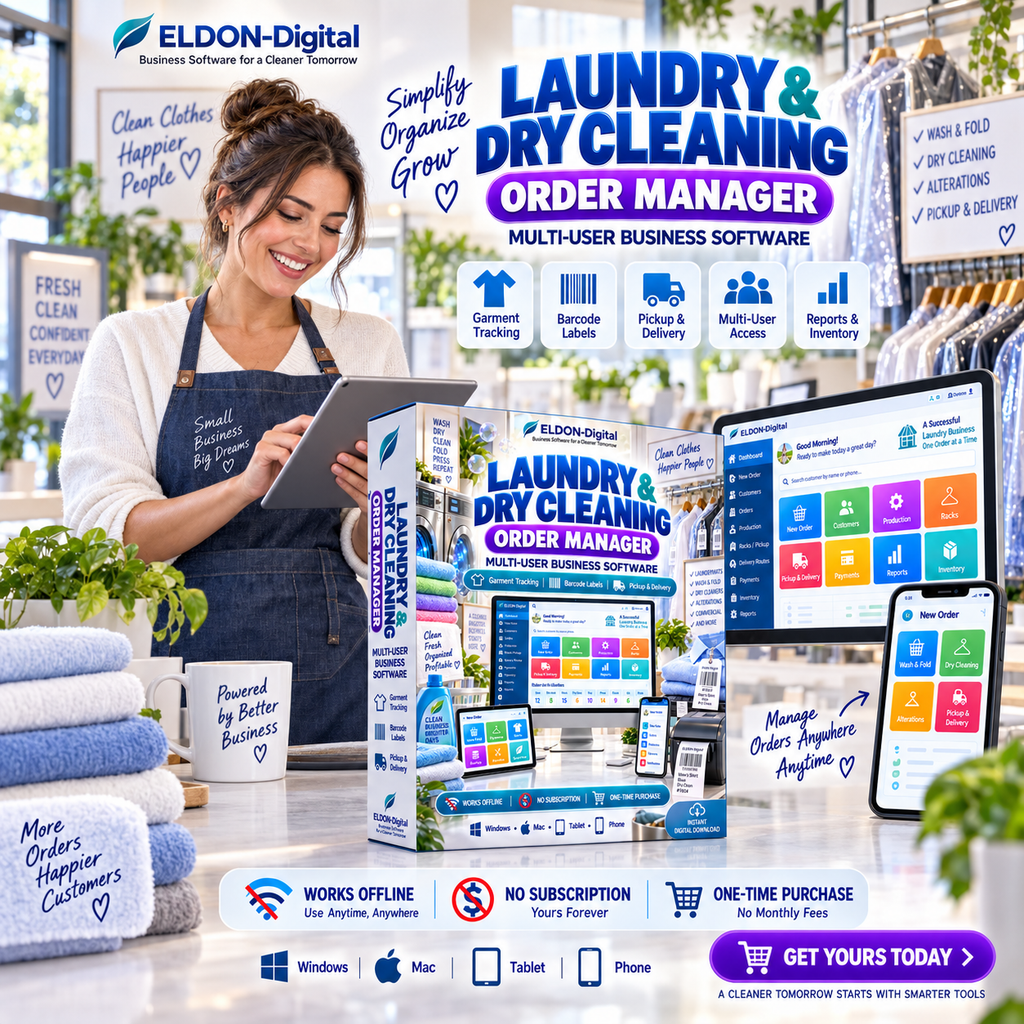 Laundry and Dry Cleaning Manager Software
