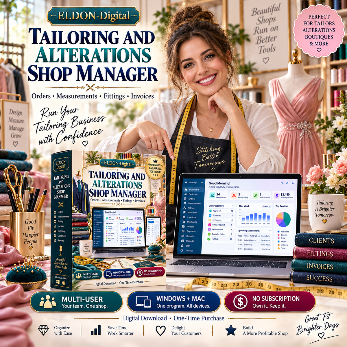 Tailoring and Alterations Shop Manager Software